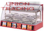 Hair dryer, hot pies, hot food van selling hot snacks and cabinets with food warming display food warmer.