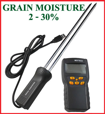  Temperature, moisture paddy rice, corn, wheat, model MD-7822.