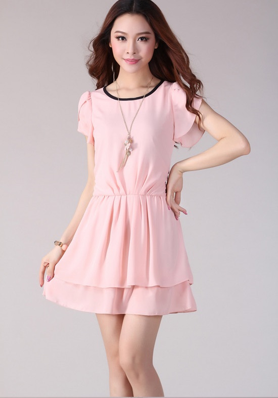  The bubble skirt dress Skirt two storey rear zipper pull pink Code: ydnss: YLD2105.
