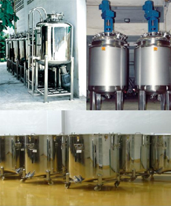 งานสแตนเลส ถังผสม (Mixing Tank) , เครื่อง Homogenizer , Storage tank ชุดปั่นผสมกวน, made to order ติดตั้ง ระบบน้ำ Softener , RO ,เคมีป้องกันสนิมกันตะกรันและตะไคร่ในระบบ Cooling ,Chiller,Boiler เคมีล้าง Fin coil