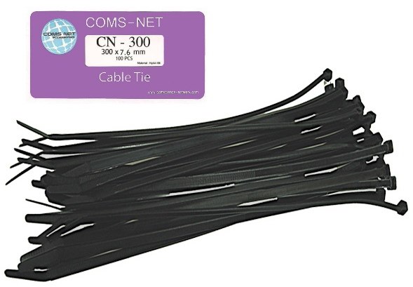 Nylon Tie 12 นิ้ว กว้าง 7.6 มม CNET Cable Tie ราคา 85 บาท ต่อ ถุง