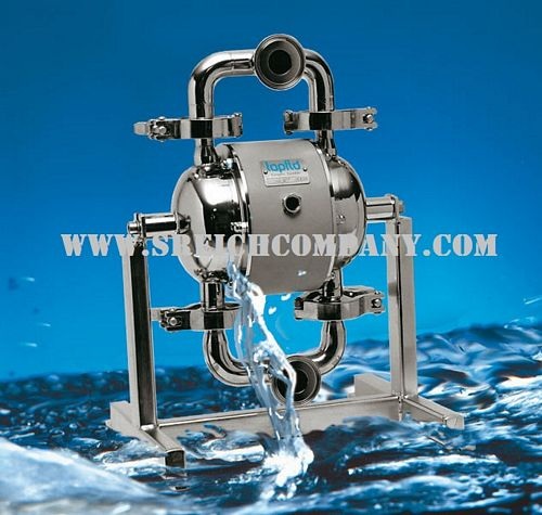 จำหน่าย Diaphragm pump ปั๊มไดอะแฟรม Hygienic Pump ขับเคลื่อนด้วยลม สำหรับอุตสาหกรรมอาหาร เครื่องดื่ม