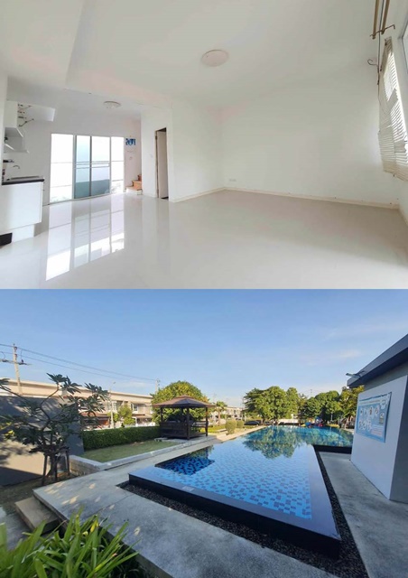 หลังริม ทาวน์เฮาส์ 2 ชั้น รร.สารสาสน์ ประชาอุทิศ90 200 ม. ใหม่ 2 นอน 3 น้ำ ทำเลดี ติดถนนใหญ่  35 ตร.วา.   ม.พระจอมเกล้าธนบุรี 5.7 กม.