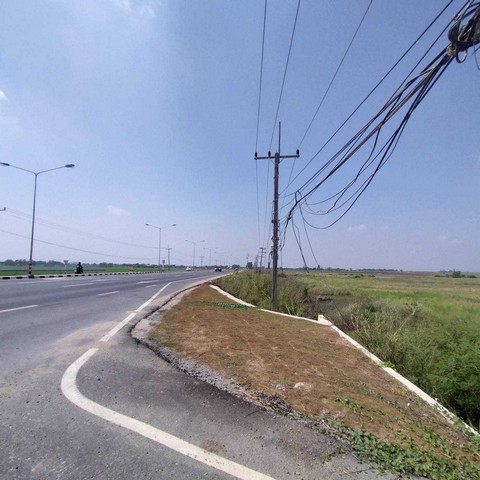 ที่ดินเปล่าติดถนนทางหลวงสี่เลน เนื้อที่ 6-3-21 ไร่ ถนน 309 อยุธยา-อ่างทอง ต.พุทเลา อ.บางปะหัน จ.พระนครศรีอยุธยา