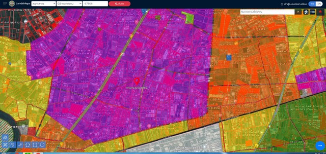 ขายที่ดินผังม่วง อ.กระทุ่มแบน เข้าออกได้หลายทาง วปอ.11และวปอ.พิเศษ แหล่งเศรษฐกิจ