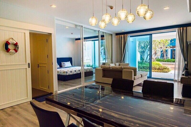 ขายคอนโด The Crest Santora HuaHin พิเศษ : ตกแต่งครบ พร้อมเครื่องใช้ไฟฟ้า 2 ห้องนอน 2 ห้องน้ำ พื้นที่ใช้สอย 102.18 ตรม. ชั้น 1 ตึก G ห้องมุม