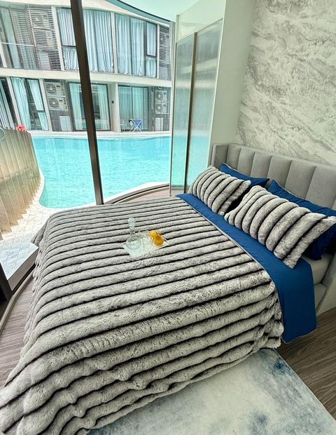 Live in comfort  and safe -3BR Poolside Condo at Fynn Asok  low rise ready to move in