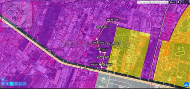 ขายที่ดิบางปู ผังสีม่วง เนื้อที่ 108 ไร่ ขายไร่ละ 8.5 ล้านบาท  อ.เมือง จ.สมุทรปราการ