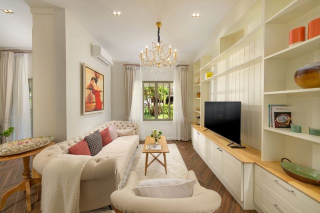 บ้านชั้นเดียว สไตล์ยุโรป ตกแต่งสวย อบอุ่น โซนสันทราย