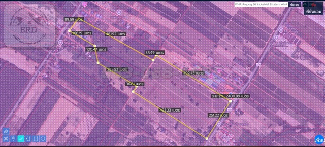 ขายถูกที่ดินสีม่วงทำเลทอง ใกล้นิคมWHA36 พัฒนานิคม  เนื้อที่ 109 ไร่ ขายไร่ละ 3 ล้าน พัฒนานิคม ระยอง
