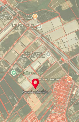 ขายที่ดินบ่อวินศรีราชา ผังสีเหลือง บนเนื้อที่ดิน  18  ไร่มีทางเข้า-ออกหลายทาง สะดวกในการขนส่ง