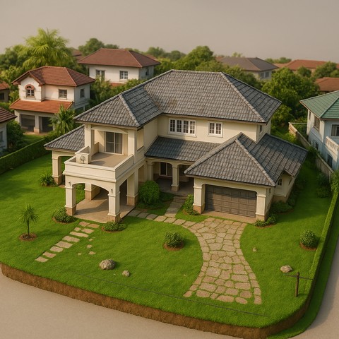 บ้านเดี่ยวหรู ลดาวัลย์ ปิ่นเกล้า-บรมราชชนนี  ที่ดินแปลงใหญ่ 363 ตร.วา หลังมุม พร้อมเรือนรับรอง โครงการติดถนนบรมราชชนนี