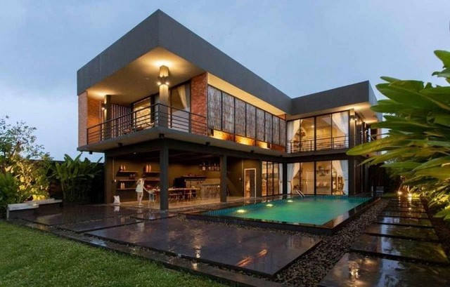 ให้เช่าพูลวิลล่าหรู สไตล์โมเดิร์น พร้อมเช้าอยู่ บรรยากาศดี ดอยสะเก็ด 