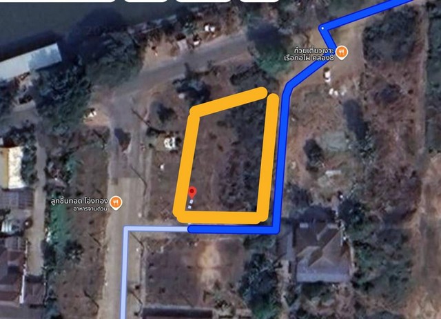 ขายที่ดินเปล่าเหมาะทำที่พักอาศัย ทำร้านค้าขนาดใหญ่ หน้าโครงการหมู่บ้านณัฐวดี ทำเลดีใกล้ถนนรังสิต-นครนายกคลอง 8-9