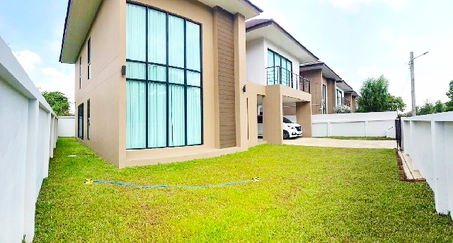 MRT สุวินทวงศ์ 7.7กม. สนามกอล์ฟวินด์เซอร์ปาร์ค500ม.ไม่เคยอยู่ ให้เช่าคฤหาสน์ 2ชั้น 400 ตร.ม.99 ตร.วา.  3-4นอน 3น้ำ ตลาดยิ่งเจริญทรัพย์ 