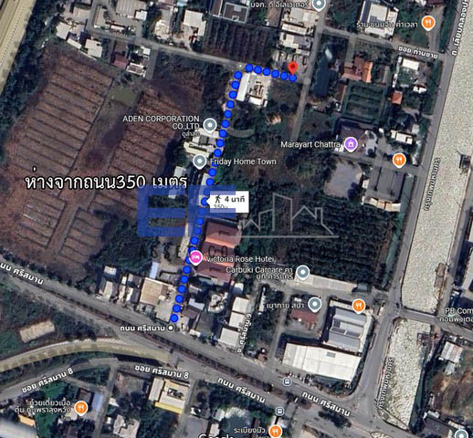 ขายที่ดิน 275 ตร.ว ห่างจากถนน ศรีสมาน เพียง200เมตร