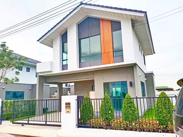  สารสาสน์วิเทศราชพฤกษ์  1.2กม. เฟอร์ครบ ให้เช่า บ้านเดี่ยว 346 ปทุมธานี  เพอร์เฟค 4แอร์ 3-4นอน 51 ตารางวา 2น้ำ ติดทะเลสาบ รร.สาธิตปทุม Bigc 