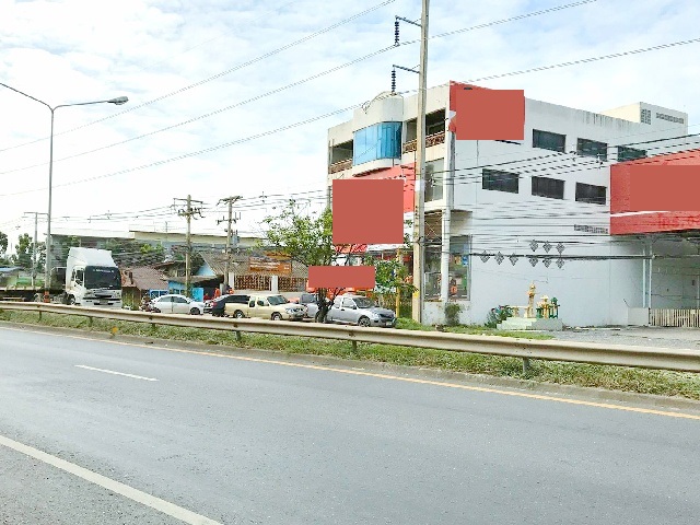 ให้เช่า-ขายอาคารพาณิชย์ 3 ชั้นขนาดใหญ่ ตลาดหินกอง 2.7 กม.ทำเลเด่น ติดถนนใหญ่ 481 ตร.วา.1,924 ตร.ม.โครงสร้างแข็งแรง 