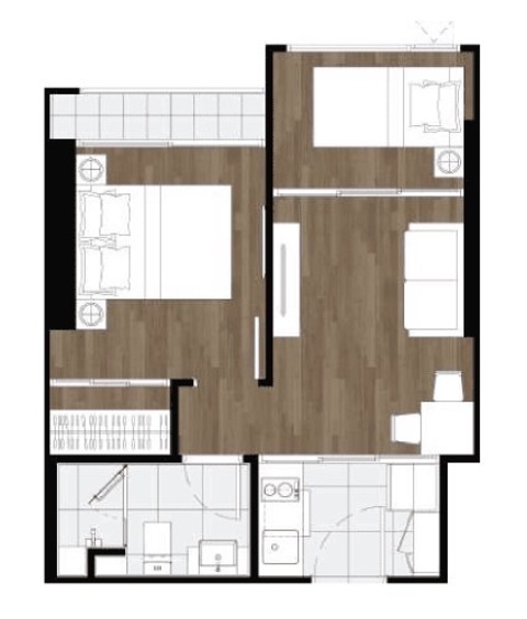 ขายดาวน์คอนโด Origin Place Bangna ชั้น 5 ห้องมุม เจ้าของขายเอง