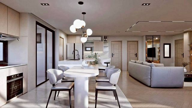 Penthouse สุดหรู 4.99 ล้าน 87.5 ตรม. 2 นอน 2 น้ำ ศรีธนา2 คอนโด วิวภูเขา ห้องมุม สไตล์Luxury โทนอบอุ่น รีโนเวทใหม่เสร็จ ก.ค. 68 พร้อมเข้าอยู่