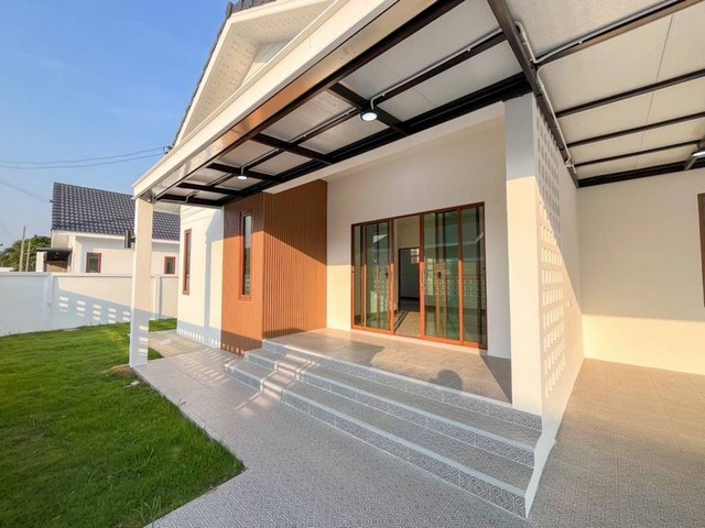 ราคาไม่แพง บ้านสร้างใหม่ ชั้นเดียว สไตล์มินิมอล โซนหางดง