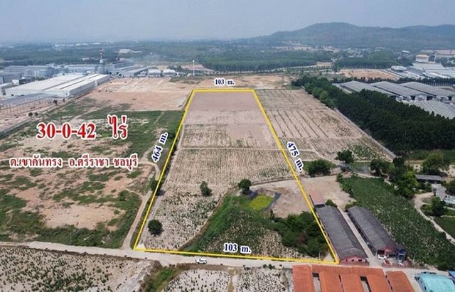 ขายที่ดินแปลงใหญ่ ปิ่นทอง5 (ผังม่วงลาย) เขาคันทรง ศรีราชา TP-L1375