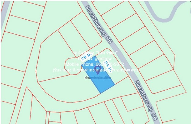 พื้นที่ดิน ขายที่ดินเปล่า 1-0-14.5 ไร่ (414.5 ตร.ว.) ซ.สุวินทวงศ์ 96 (ทางเข้าสนามกอล์ฟฟินิกซ์ โกลด์ กอล์ฟ แบงค็อก), ราคา 6.5 ล้านบาท 6500000 -  ใหญ่ 15 SQ.WA 0 Ngan 1 RAI ไม่ไกลจาก ใกล้สนามกอล์ฟฟินิกซ์ โกลด์ กอล์ฟ แบงค็อก (Phoenix Gold Golf Bangkok) 