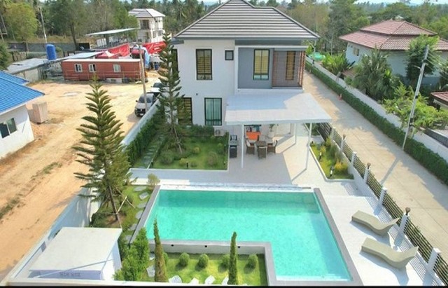 ขายบ้านเดี่ยว พูลวิลล่า พัทยา บางละมุง พิกัด ห้วยใหญ่ ซอย k9 TP-H1395