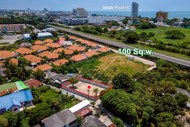 ขายที่ดินเปล่าแปลงสวย 100 ตร.ว หัวหิน จ.ประจวบคีรัขันธ์ ใกล้ทะเลหัวหินเพียง 800m.