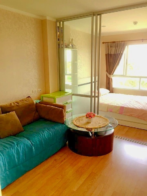 APL รามคำแหง 1.9 กม. ชั้น 5 ให้เช่าคอนโดลุมพินี วิลล์ พัฒนาการ 26 สวนหลวง  เฟอร์ เครื่องใช้ไฟฟ้าครบ1 นอน 1  น้ำ 28 ตร.ม. ไม่มีตึกบัง 