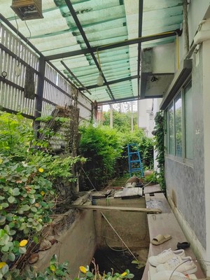 ขายบ้านแฝดหลังมุม เอโทล บาหลี บีช อ่อนนุช-ลาดกระบัง ต่อเติมบ่อปลาคาร์ฟ