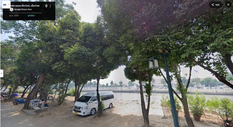 Land next to the Ping River in the heart of Chiang Mai, large plot of 616 sq.w., see Nawarat Bridge, near the US Consulate General