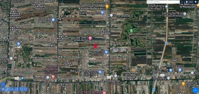 ขายที่ดินลำลูกกาคลอง 4ผังเมืองสีเหลืองแหล่งอุตสาหกรรมทำเลดี ต.ลาดสวาย อ.ลำลูกกา จ.ปทุมธานี