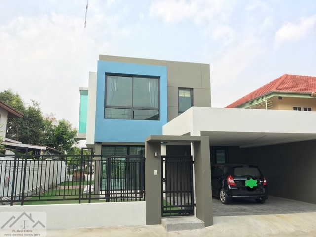 ขายบ้านเดี่ยวสไตล์โมเดิร์นย่านเลียบด่วน 61 ตรว. หมู่บ้านมณียา ถนนประดิษฐ์มนูธรรม หลังบ้าน วิวบึงน้ำ มุมพักผ่อนส่วนตัวท่ามกลางบรรยากาศริมน้ำ