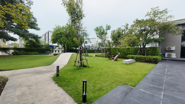 ทาวน์เฮาส์ พลีโน่ จตุโชติ รามอินทรา บ้านสวย พร้อมต่อเติมครัว และมีเฟอร์บิวอินทร์บางส่วน