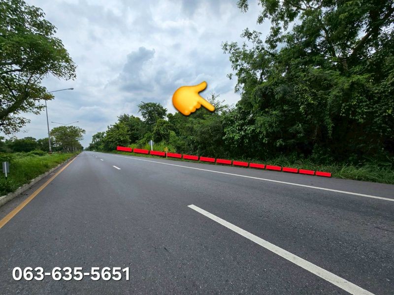 ด่วน ขายต่ำกว่าประเมินกรมที่ดิน ที่สวยติดถนน 4 เลน เส้นสุพรรณนิการ์ สาย 2011 ต.บ้านใหญ่ อ.เมืองนครนายก ที่สวย ทำเลดี ค้าขายได้