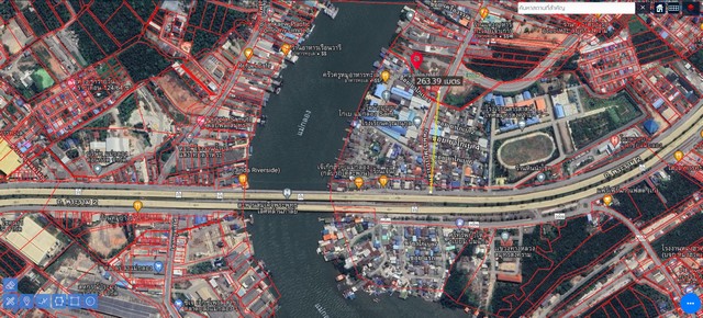 ขายที่เปล่าติดแม่น้ำแม่กลอง  ที่ดินบางจะเกร็ง ห่างโรงเรียนสารสาสน์ 700 เมตร