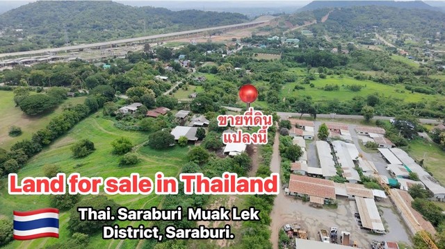 Land for sale with mountain view in Thailand, Saraburi, Muak Lek District, mountain view, Khao Yai view