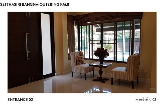 ให้เช่าบ้านเศรฐสิริบางนาไซต์ใหญ่100ตร.ว4นอน3น้ำตกแต่งสวยเฟอร์ครบใกล้ศูนย์การค้าอิเกีย เมกะบางนา ราคาเช่า55,000บาท ถ.บางนาตราด กม.7