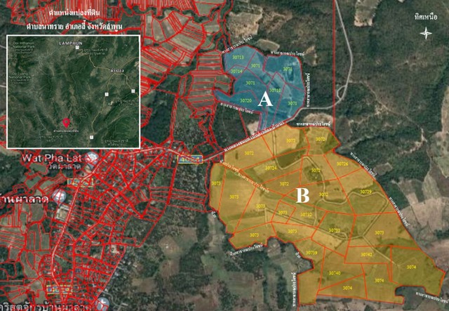 ขายที่ดิน 646ไร่ รวม113ลบ. ฟรีโอน แบ่งขาย2แปลงได้ 106ไร่ และ 540ไร่ ไร่ละ 175,000บ. ติดถนนลาดยาง ใกล้วัดพระพุทธบาทห้วยต้ม ต.นาทราย อ.ลี้ ลำพูนขายที่ดิน646ไร่ 113ล. แบ่งได้ ติดถนนลาดยาง ต.นาทราย อ.ลี้ ลำพูนขายที่ดิน ตำบลนาทราย อำเภอลี้ จังหวัดลำพูนพื้นที่รวม 646 ไร่ ( 2 แปลงใหญ่ติดกัน )ราคาขายรวม 113,050,000 บาท ฟรีโอนทั้งหมดขายราคา ไร่ละ 175,000 บาท แบ่งขายได้ 2 แปลงใหญ่ที่ดินรวม 2 แปลงใหญ่ มีถนนล