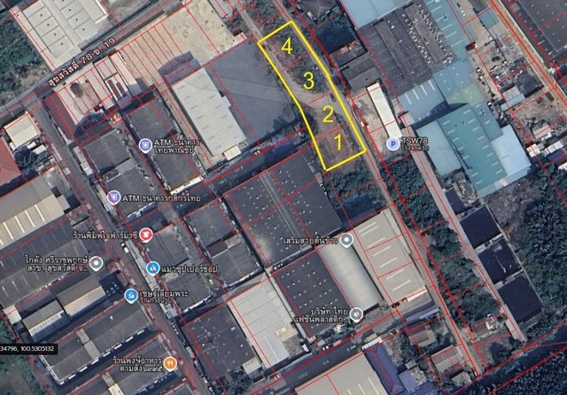 ขายที่ดินเปล่าสีม่วง สุขสวัสดิ์ 78 ตำบลบางจาก  อำเภอพระประแดง  จังวัดสมุทรปราการ