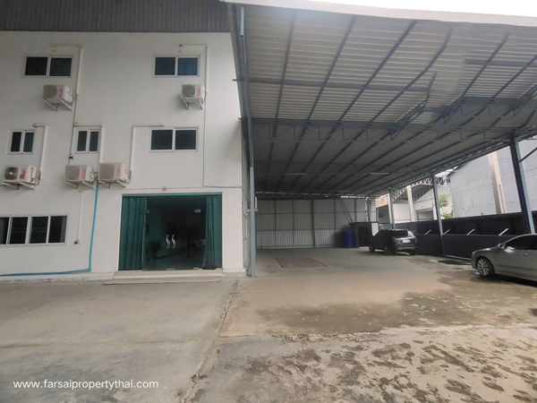 ให้เช่าอาคารโรงงาน/โกดังเนื้อที่ 2 ไร่ 97 วา พื้นที่ใช้สอยตัวอาคาร 3,000ตร.ม ออฟฟิศ 3ชั้น ถนนเทพารักษ์ ซอยบางปลา2 ราคาเช่า 270,000 บ/ด