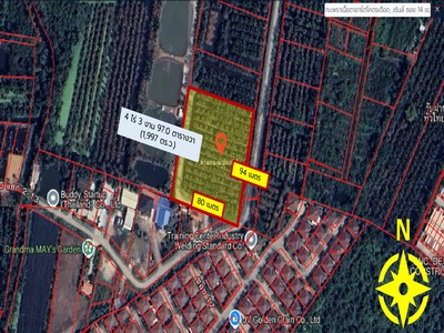 ที่ดินเปล่าถมแล้ว 4ไร่กว่า แปลงสี่เหลี่ยม ติดถนนอนามัย งามเจริญ 25 ท่าข้าม บางขุนเทียน กำลังจะมีการทำถนนใหม่! 