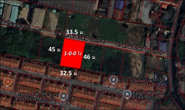 ที่ดิน ที่ดินเปล่า 1 ไร่ ใกล้สนามบินสุวรรณภุมิ เมก้าบางนา 400 sq.wa  10000000 thb   มือสอง