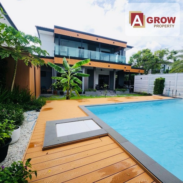 ให้เช่าหมู่บ้านเดอะซิตี้ บางนา กม.7 บ้านพร้อมสระว่ายน้ำ ตกแต่งพร้อมหิ้วกระเป๋าเข้าอยู่ได้เลย