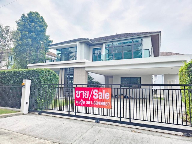 ขายบ้านเดี่ยว The Grand บางนา-วงแหวน  บ้านใกล้เมกาบางนา บ้านใกล้สนามบินสุวรรณภูมิ  หน้าบ้านวิวสวนร่มรื่น เป็นบ้านใหม่ไม่เคยเข้าอยู่