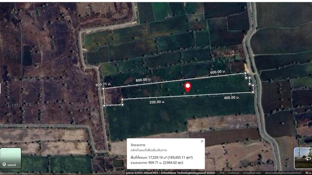 ขาย ที่ดินใกล้ถนนเพชรเกษม จ.เพชรบุรี  แปลงใหญ่ 11-1-96 ไร่ ผังสีชมพู