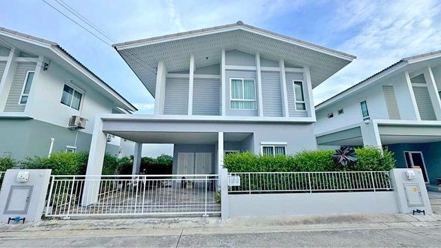 ให้เช่าบ้าน 2ชั้น  52ตร.วา. 3 นอน พระราม 2 กม.18  พันท้ายนรสิงห์  คฤหาสน์ รร.อัสสัมชัญ พระราม2 1.9 กม. จัดเต็มเฟอร์ฯ  ตลาดสดลีลา 2.1 กม.