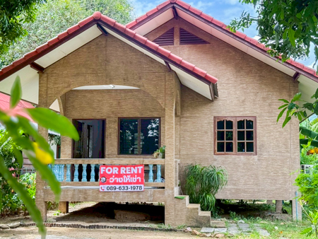 บ้านเดี่ยวให้เช่า ใกล้หาดละไม ราคาเบาๆ บรรยากาศน่าอยู่ บ้านเช่สมุย 1 ห้องนอน 1 น้ำ ที่พักรายเดือนเกาะสมุย  ละไม ต.มะเร็ต เกาะสมุย สุราษฎร์