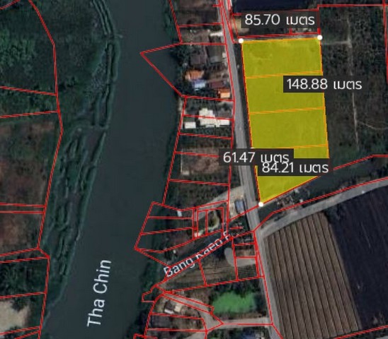 ขายด่วน ๆ พื้นที่ดิน บางแก้วฟ้า นครชัยศรี จ.นครปฐม  25230000 THAI BAHT ไม่ไกลจาก แม่น้ำท่าจีน 100 ม. FOR SALE!!